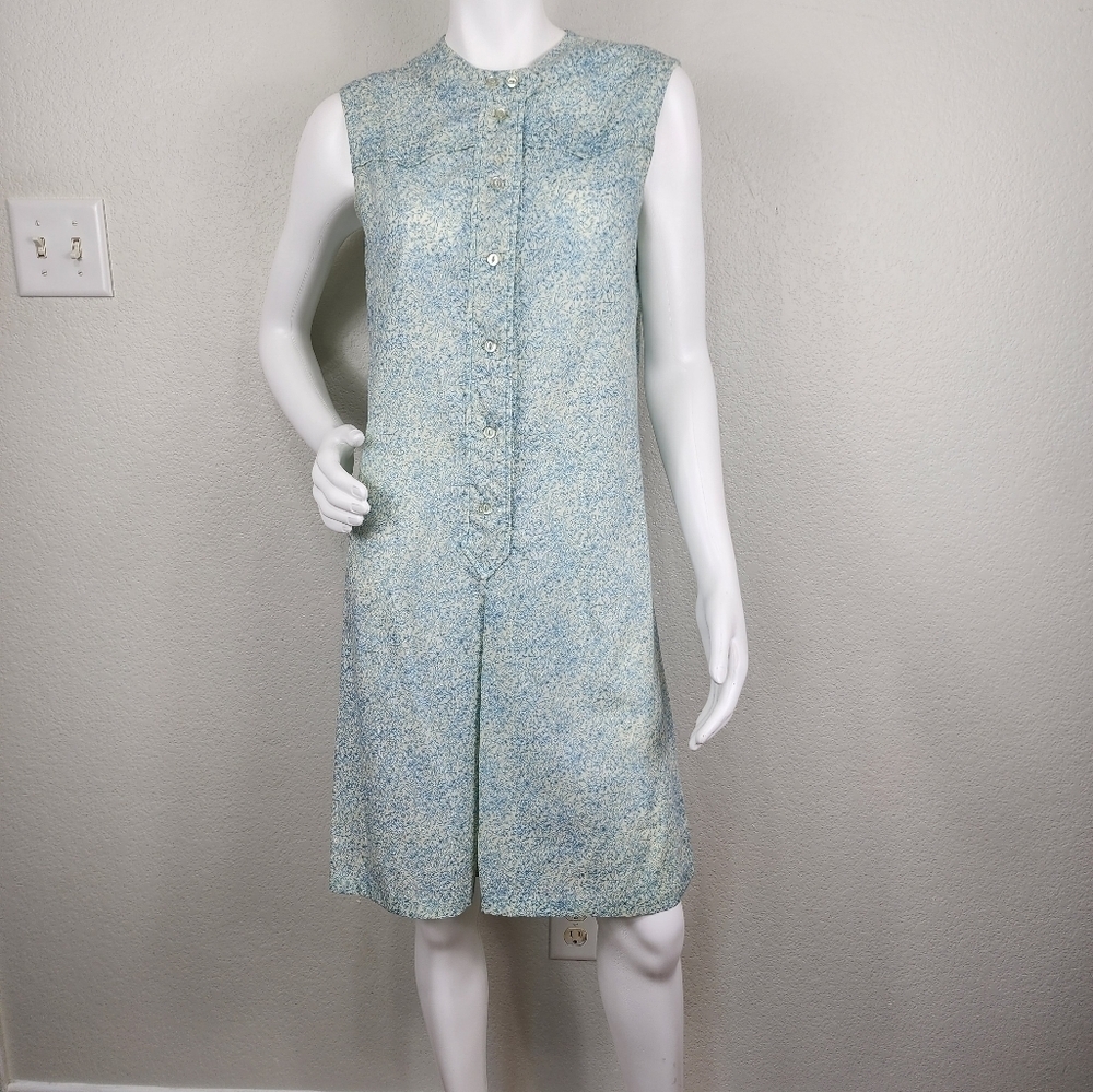 Vintage Bleeker Street Cotton Sleeveless Shift Dress Size L - Picture 2 of 10